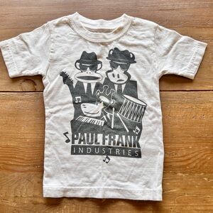 Paul Frank White Short Sleeve Tee with Black Graphic